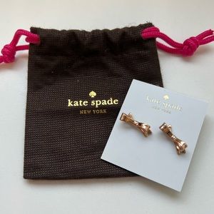 Kate Spade Rose Gold Bow Earrings